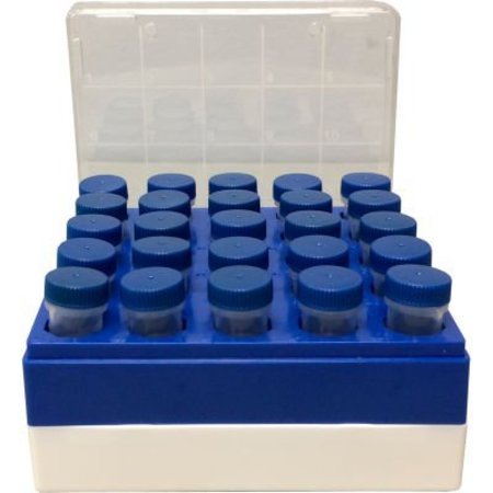 MTC BIO MTC Bio Freezer Box For 5 ml Tubes, Polycarbonate, 25 Place, 5 Pack C2581